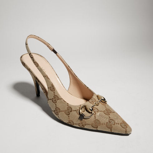 Women's slingback pump with Horsebit