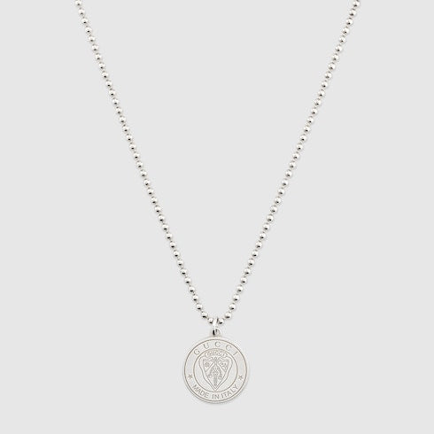 Gucci crest pendant necklace