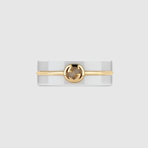 Gucci Interlocking zirconia ring