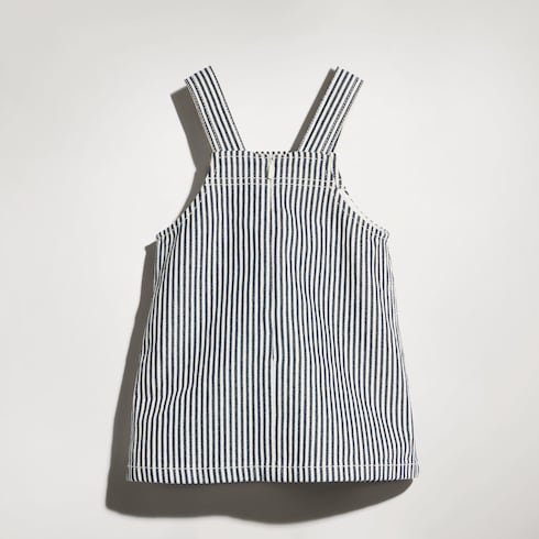 Baby striped denim dress