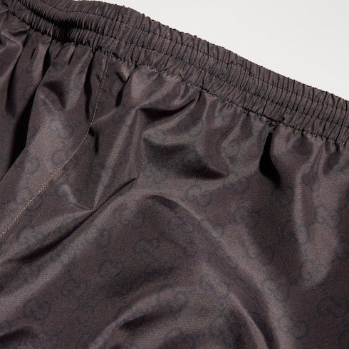 Printed polyester poplin swim shorts
