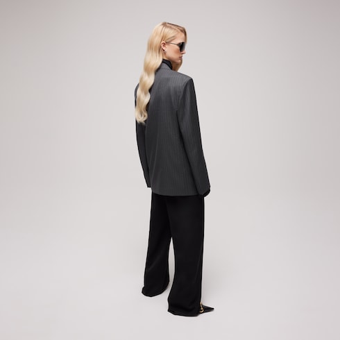 Pinstripe wool jacket