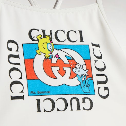 Baby jersey swimsuit with print