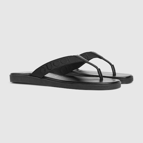 Men's thong with tonal logo