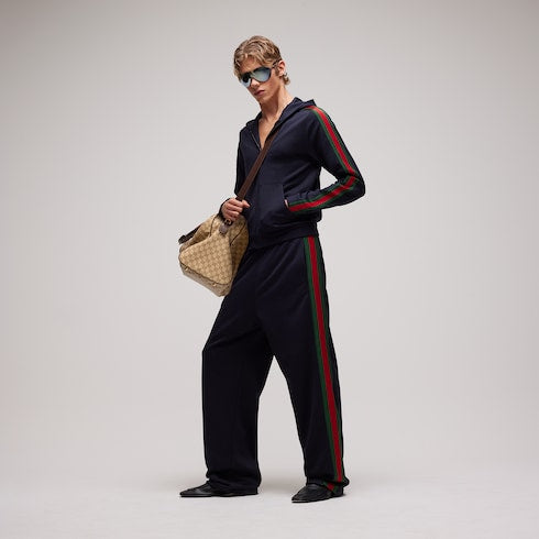 Silk cotton sportswear pants with Web