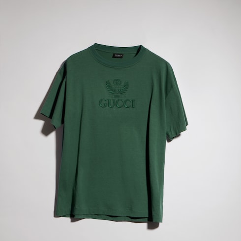 Cotton jersey T-shirt with embroidery