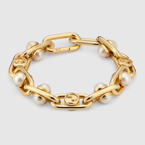 Bracelet with mobile pearls
