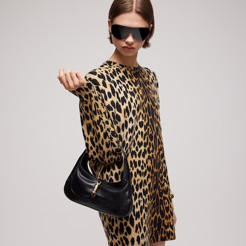Printed knit cashmere dress
