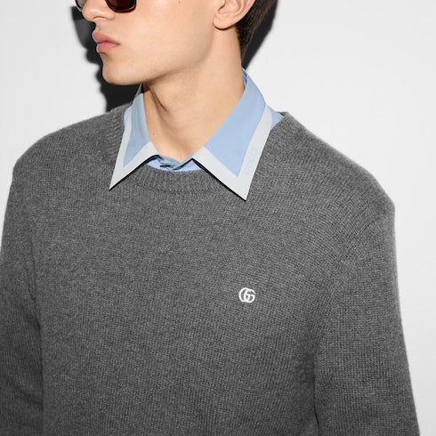 Embroidered wool cashmere sweater