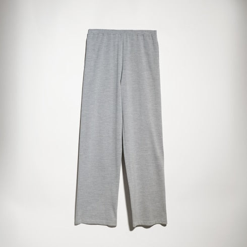 Wool silk leisure pants with embroidery