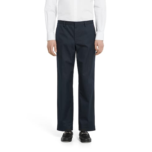 Cotton twill pant with Web detail