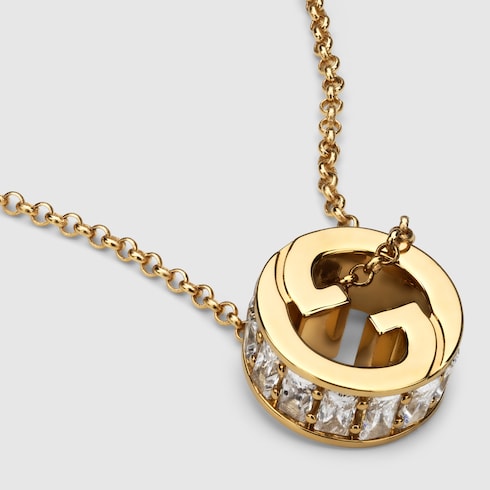 Gucci Blondie crystal pendant necklace