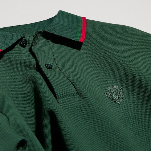 Cotton piquet polo shirt with embroidery