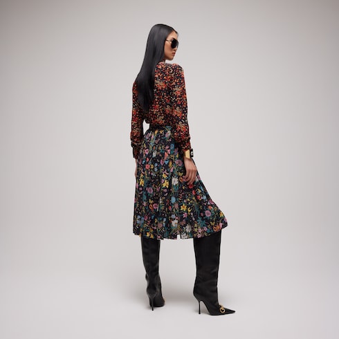 Printed silk shirt