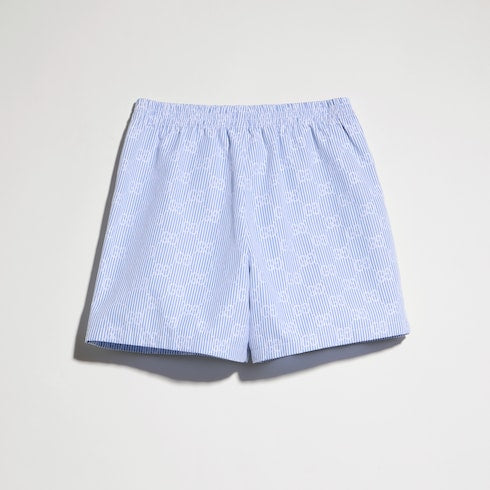 Baby GG striped poplin shorts