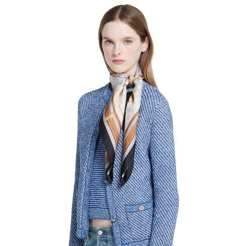 Printed silk twill carré