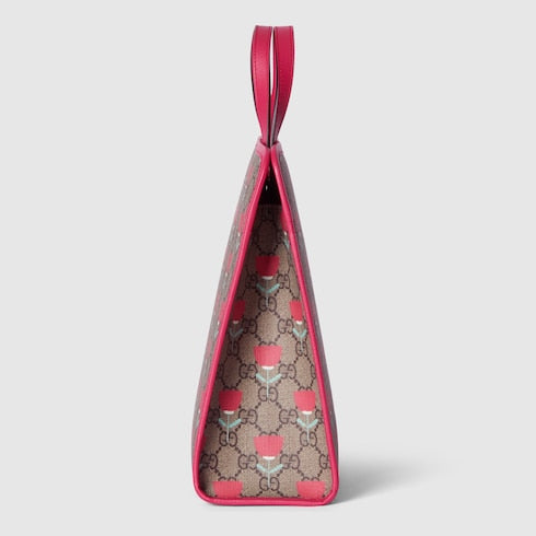 Children's flower print tote bag