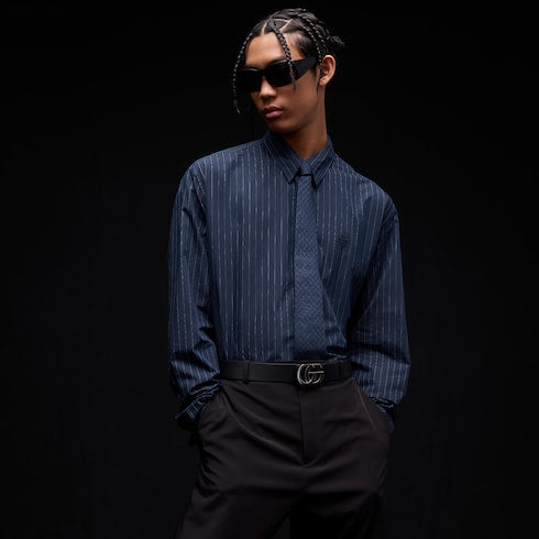 Interlocking G silk jacquard tie