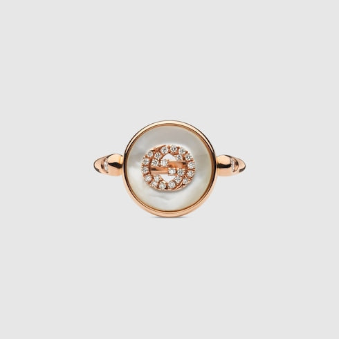 Gucci Interlocking diamond 18k ring