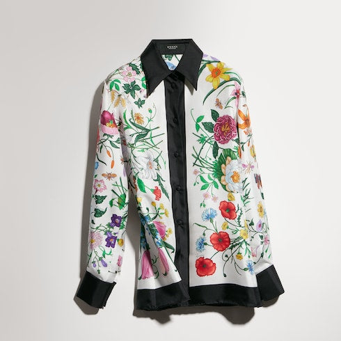 Printed silk shirt