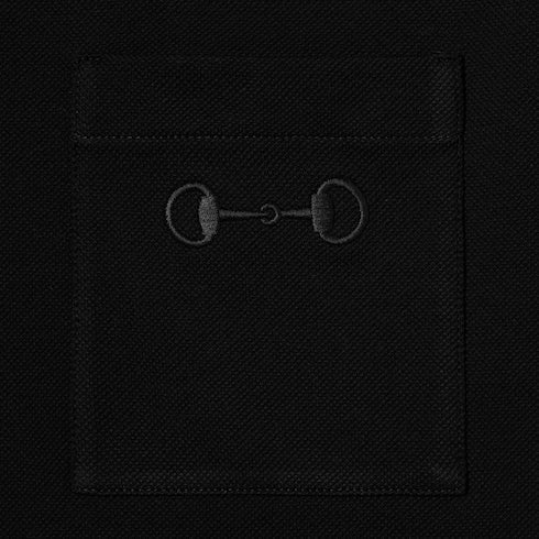 Cotton piquet polo shirt with embroidery