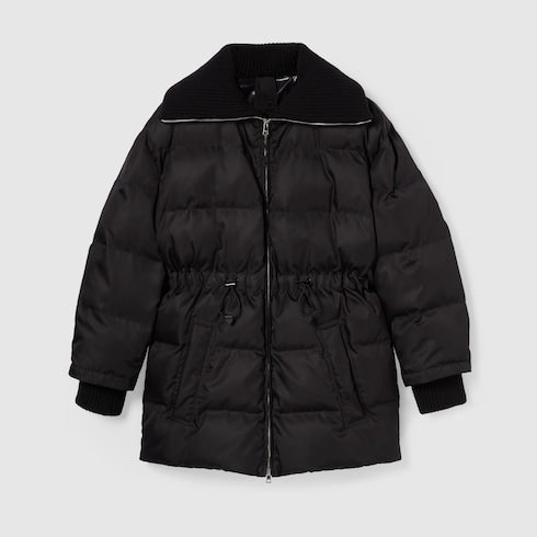 Gabardine fine nylon jacket with logo