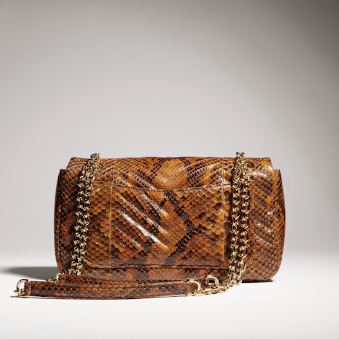 GG Marmont python medium shoulder bag