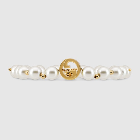 Gucci Interlocking pearl bracelet