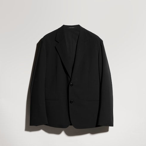 Technical wool blend jacket