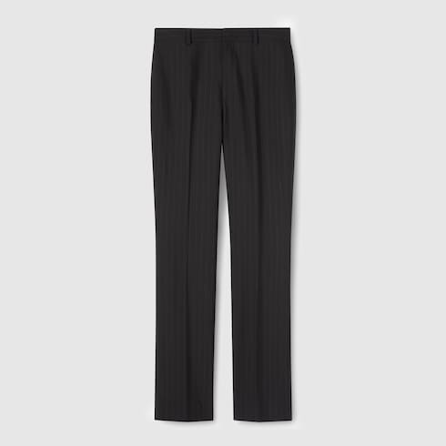Pinstripe Gucci wool jacquard pants