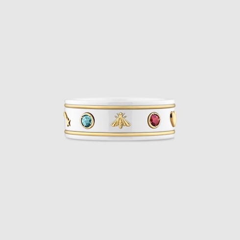 Icon 18k ring with gemstones