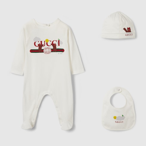Baby cotton three-piece gift set