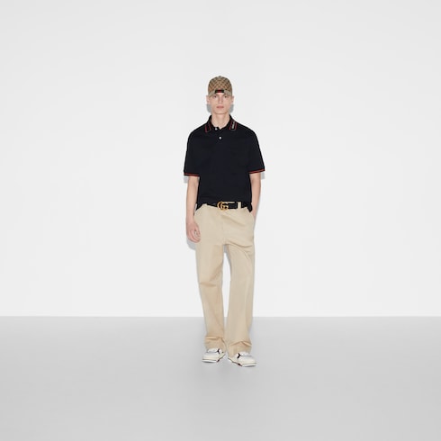 Cotton piquet polo shirt