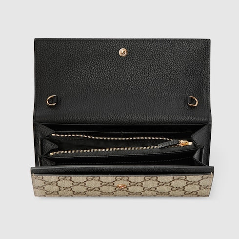 Bi-color GG Marmont wallet on chain