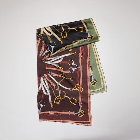 Printed silk twill stole