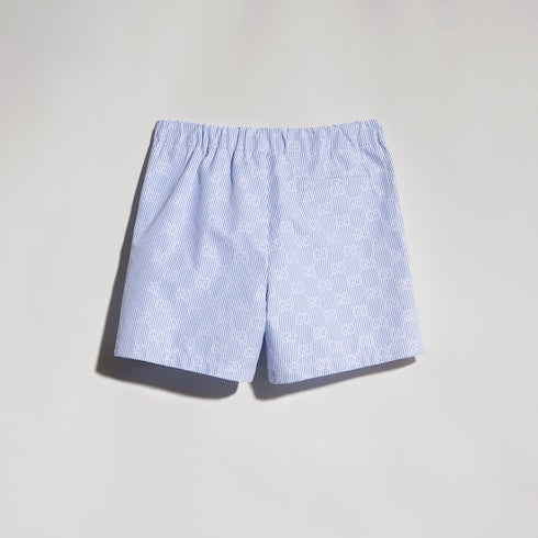 Children's GG striped poplin shorts