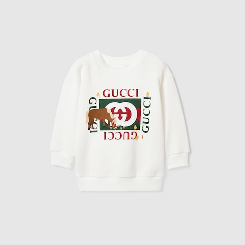 Baby cotton sweatshirt with print