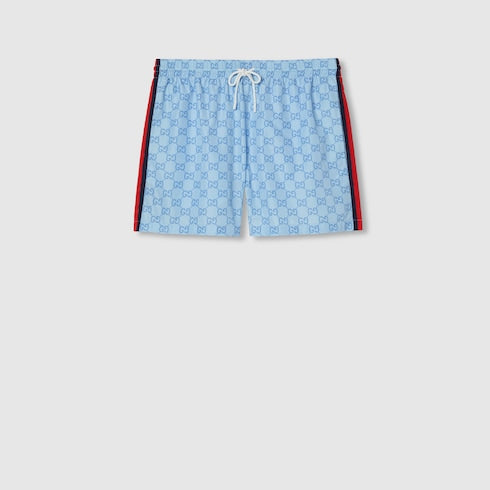 Printed poplin tech swim shorts