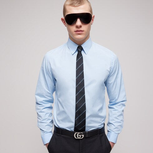 Diagonal Horsebit silk jacquard tie