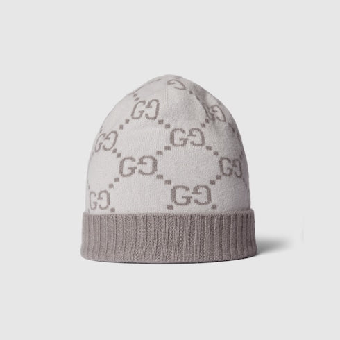 GG cashmere jacquard hat
