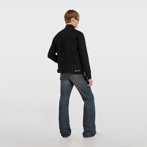 Cotton denim jacket with Horsebit