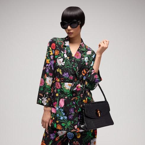 Printed silk shirt