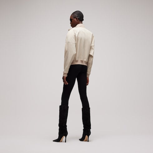Silk poplin zip jacket