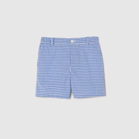 Children's gingham cotton shorts
