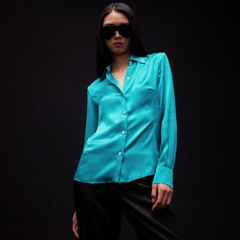 Silk satin shirt