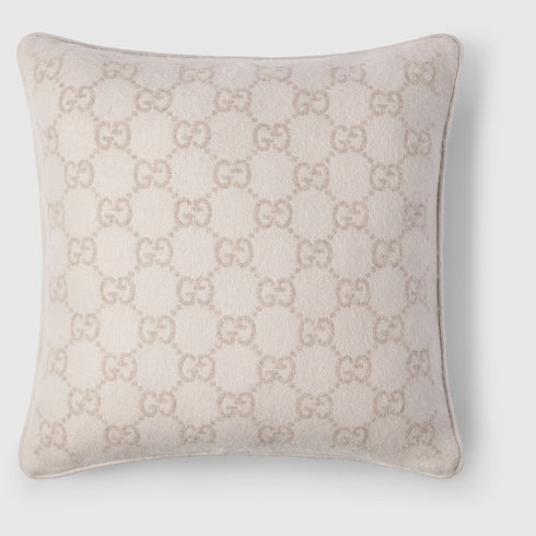 GG wool cashmere jacquard cushion