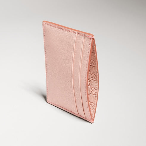Card case with Gucci lettering