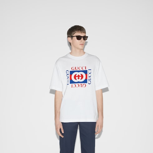 Printed cotton jersey T-shirt
