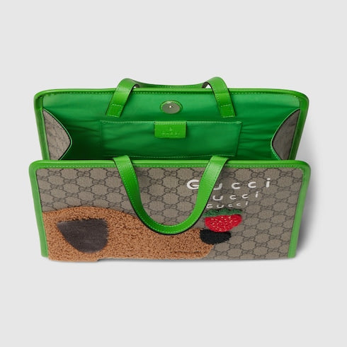Children's printed GG tote bag