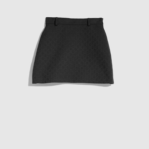 GG cotton blend mini skirt